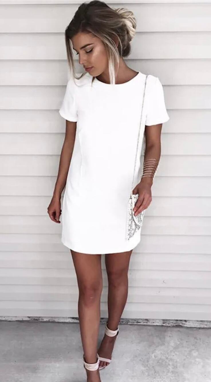 NWT! Lulus Shift and Shout Ivory Shift Dress S